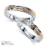                 แหวนผู้หญิง แหวนคู่รักเนื้อเงินแท้เคลือบทองคำขาวและทองไมครอนแท้ประดับเพชร